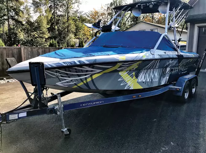 Custom wrap for boats